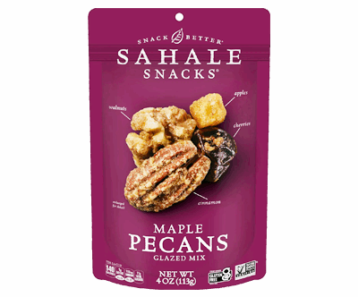 Sahale Snacks Maple Pecans Glazed Mix, Gluten-Free Snack, 4-Ounce Bag