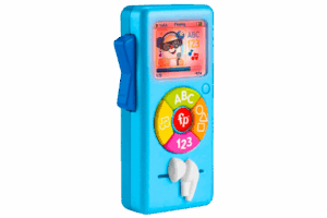 Baby Learning Toy Puppy’s Music Player with Lights & Fine Motor Activities for Ages 6+ Months, Blue