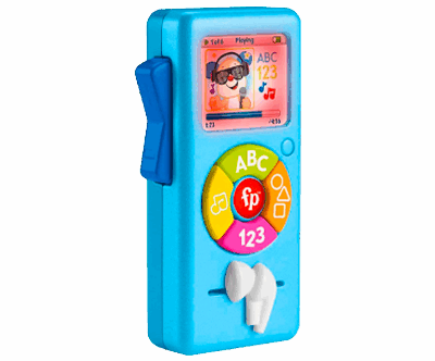 Baby Learning Toy Puppy’s Music Player with Lights & Fine Motor Activities for Ages 6+ Months, Blue